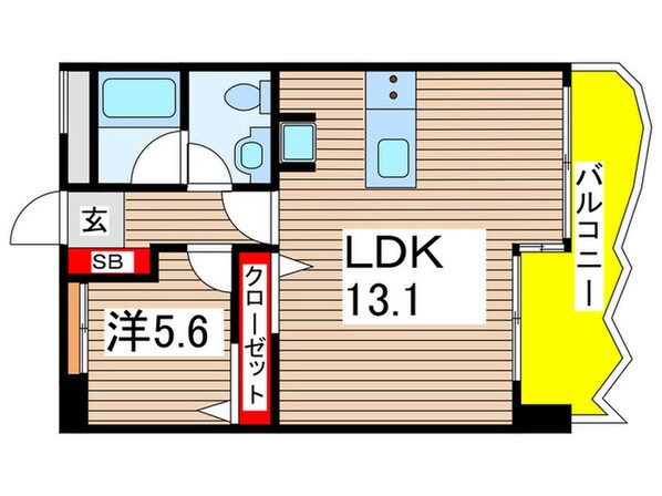 コナビレッジ２号棟の物件間取画像